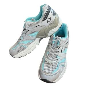 Apex X527W Boss Runner Sneaker Shoe Motion-Control Silver Sea Blue Orthotic 8.5M